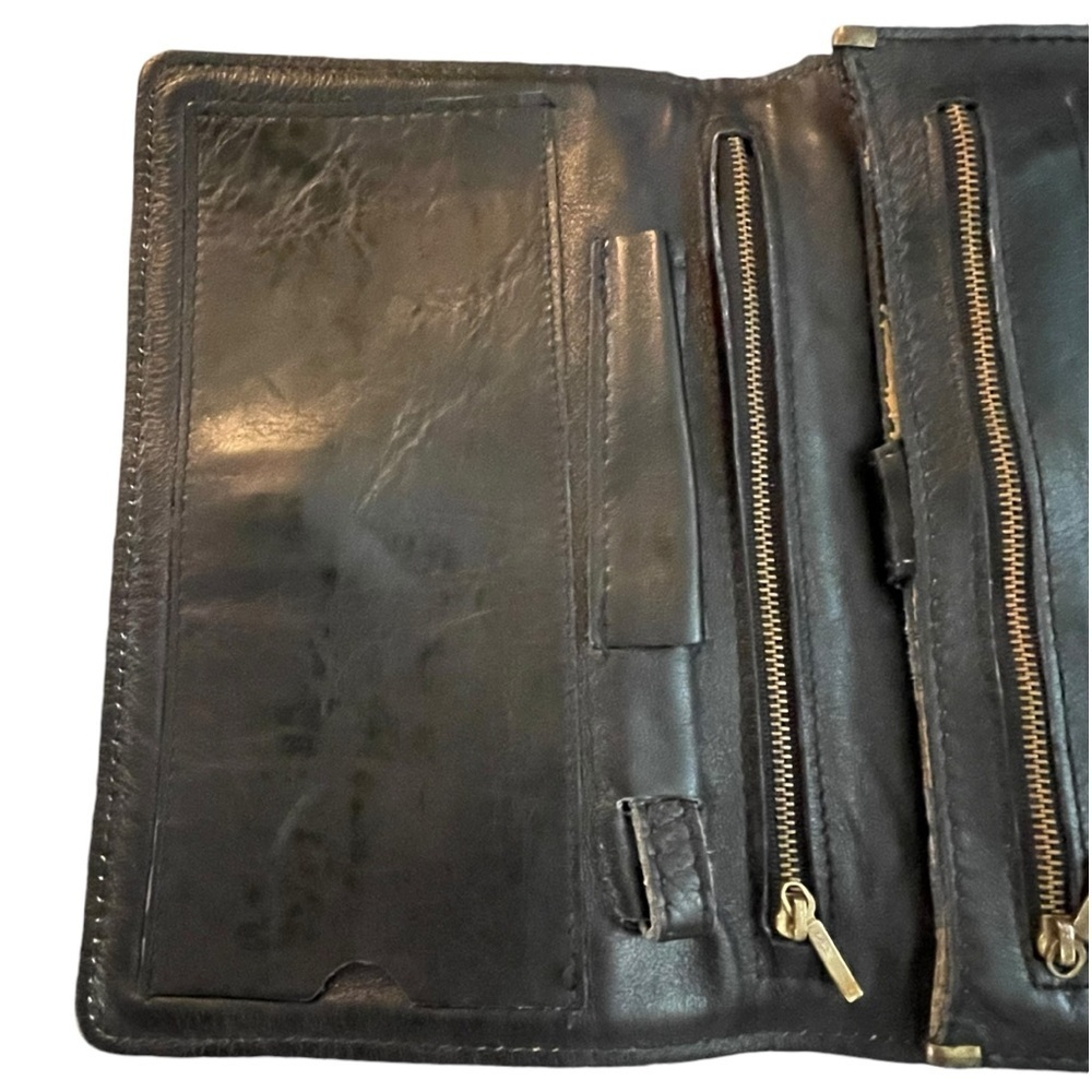 CaGi Vintage Black Leather Men's Bag Wrist Clutch Man Bag Gentleman's Bag - Picture 10 of 16